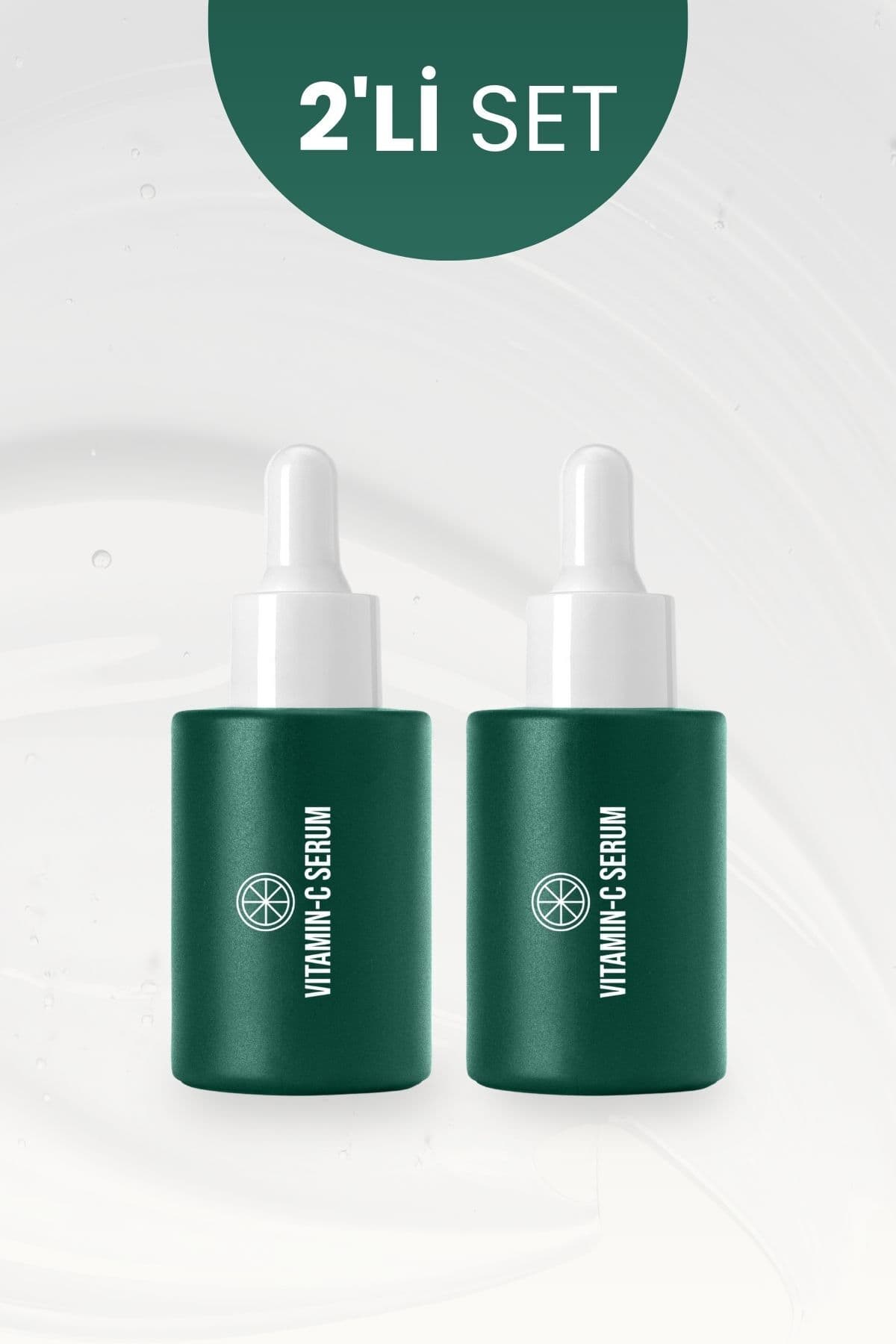 İkili Set Vitamin-C Serum | Cilt Tonu Eşitleyen, Leke Karşıtı ,Aydınlatıcı Cilt Bakım Seti | 30 ML