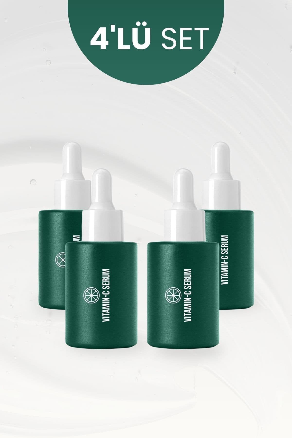 Dörtlü Set Vitamin-C Serum Cilt Tonu Eşitleyen,Leke Karşıtı ,Aydınlatıcı Cilt Bakım Serumu | 30 ML
